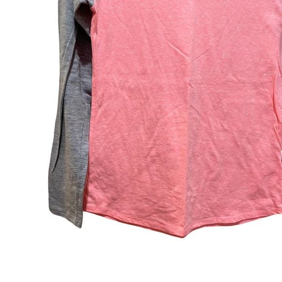 Justice Girl’s Long Sleeve Baseball Tee Grey Coral Size 14 - Picture 2 of 6